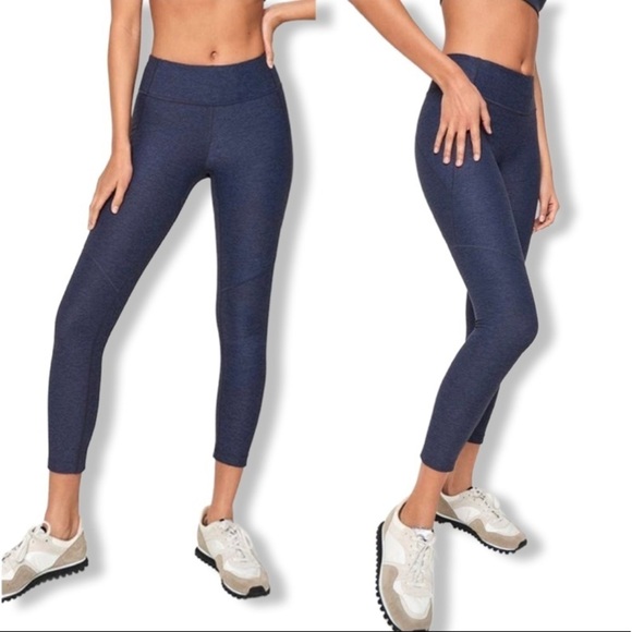 Outdoor Voices Warm up Navy Blue Panel Leggings - Picture 1 of 8